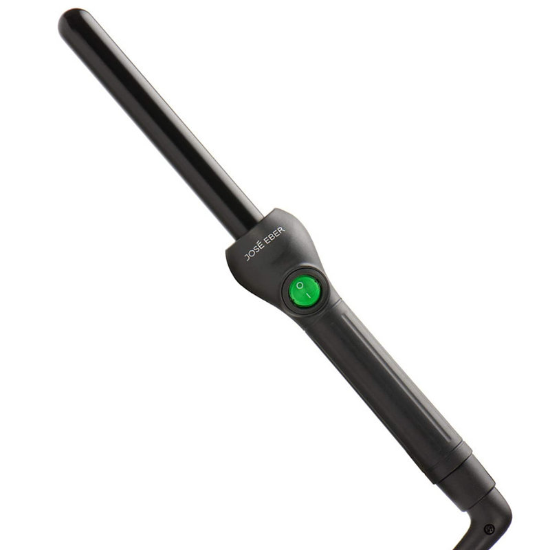 Jose Eber: fer à friser Clipless 0,75 po (19 mm) - noir - baril en céramique de tourmaline professionnelle, outil de style baguette, technologie ionique, gant résistant à la chaleur