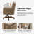 Meroy Transitional Leather Simple Assemble 360° Swivel Tilting Office Chair with Solid Wood Legs-1462614016