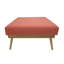 Grande table basse avec repose-pieds 33 po, repose-pieds rembourré avec ferme en bois 33 po
