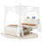 Upholstered Metal Canopy Storage Bed with Charging Ports, 2 Modes Princess Bed-765440011-765253737