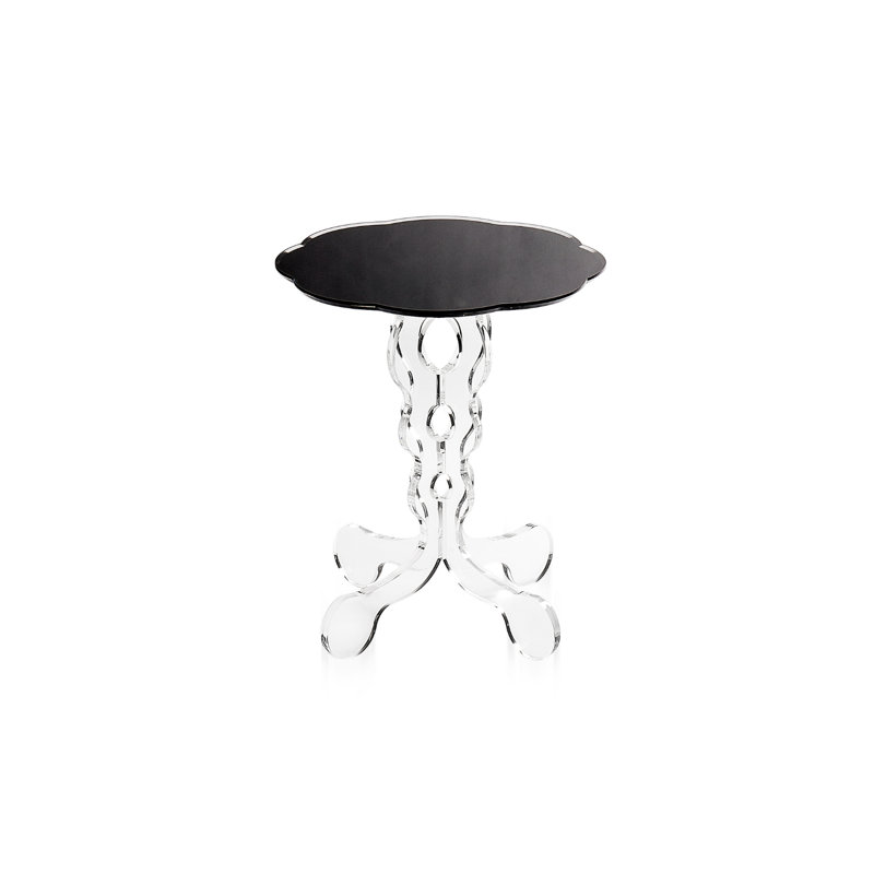 Tommye Pedestal Coffee Table, 44cm H x 36cm W x 36cm D, Black