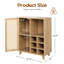 Buffet de 34 pouces avec vin, buffet de salon à la maison, une tablette fermée et deux tablettes ouvertes, - porte d'entrée, idéal pour une utilisation dans une cuisine, armoire de bar, 6 espaces, design, longue durée convenant à diverses pièces