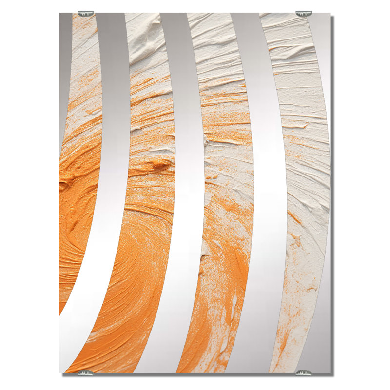 Minimal Spiral - Miroir mural abstrait moderne en spirale MIR137937, 32 po x 24 po