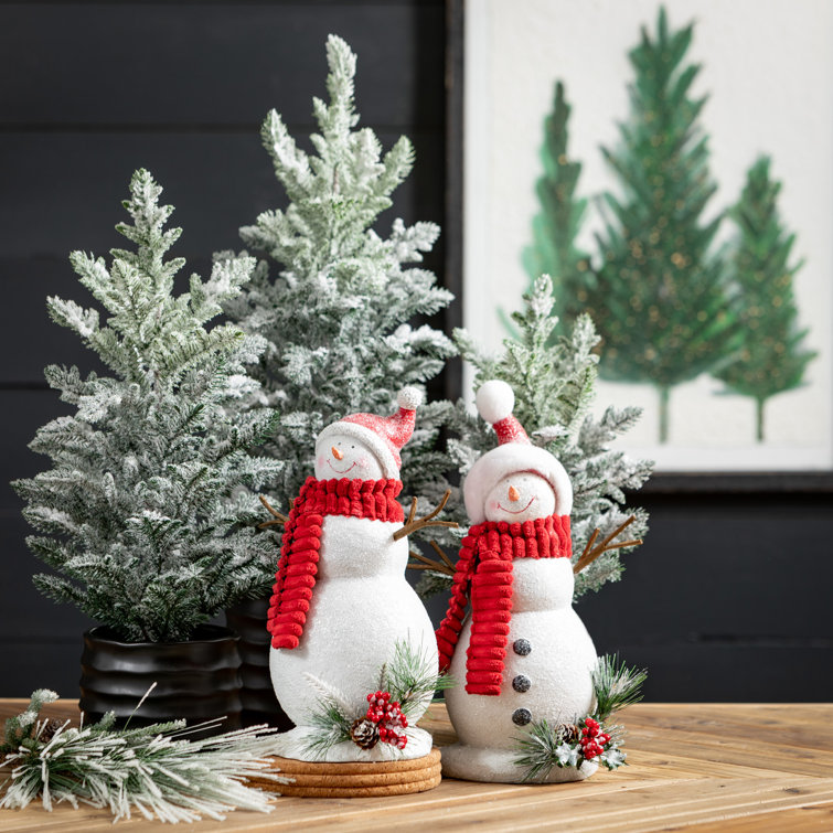 Christmas / Holiday Light up 2 pc set 5 LED Porcelain Snowman Figurin –  The Primitive Pineapple Collection