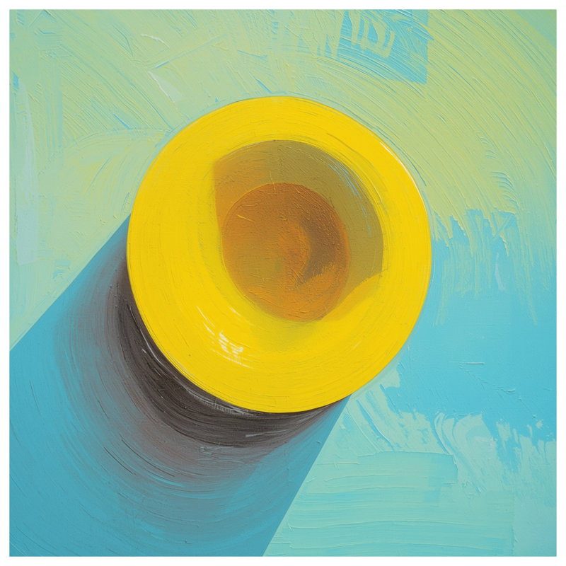 Yellow Hat On Blue Comforter, Queen