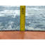 Tapis carré en soie et laine à motif abstrait bleu 10 pi 1 po x 10 pi 1 po 95B5C7441BCD49A791278A496BC34883