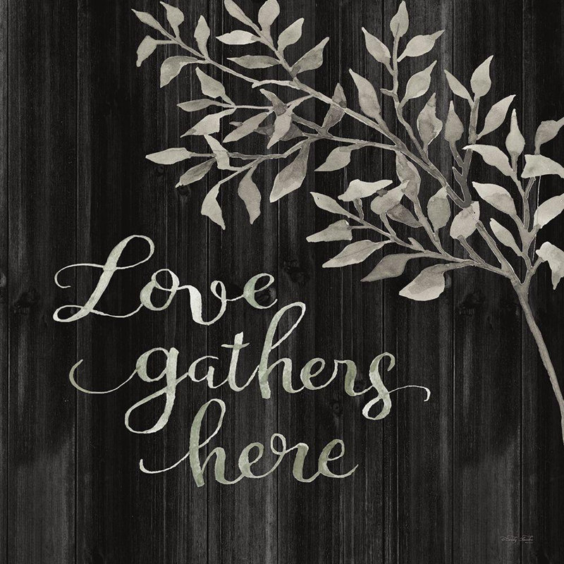 «Lark Manor ™ Jacobs, Cindy Gallery, art sur toile tendue« Love Gather Here », H 36 po x l 36 po