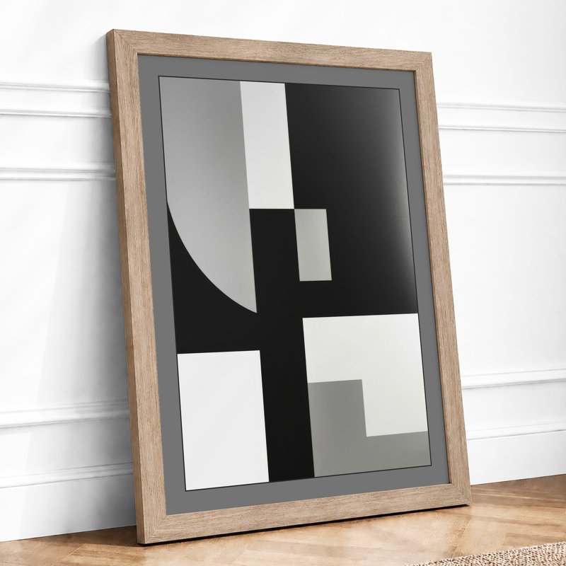 Contrast Geometric - Print, A2 - 59.4 x 42.0 cm, Oak