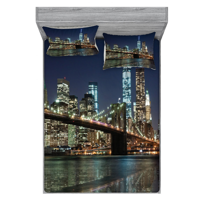Microfiber Sheet Set, Queen Sheet Set + Fitted Sheet + 2 Pillowcases