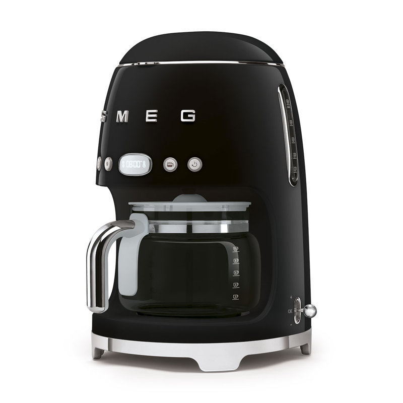 Machine à café goutte à goutte style rétro de 50 tasses avec filtre, Noir