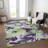 Machine Washable Indoor/Outdoor Claudian ACN1485 Purple Rug-109534539