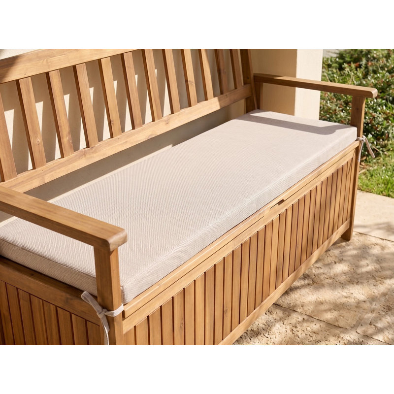 Bench Seat Pad Cushion Lasse 148 x 45 cm Beige