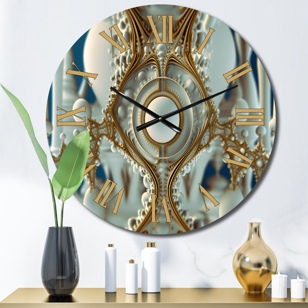 DesignArt Fractal Futuristic Architecture VII Metal Wall Clock | Wayfair