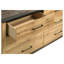 Ensemble de chambre à coucher Elmwood Queen 3 pièces comprenant un lit à panneaux, une commode et une table de chevet, en brun vieilli et pin naturel.