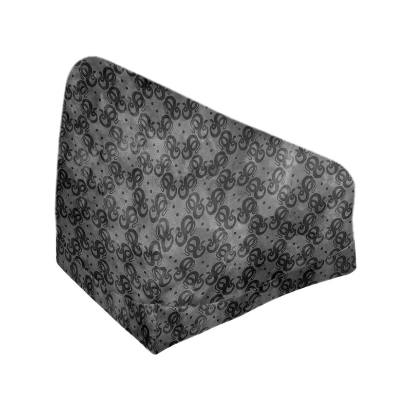 Sac de pois Leffel, H 27 po x L 30 po x P 25 po, Housse de pouf, Gris/gris fumée