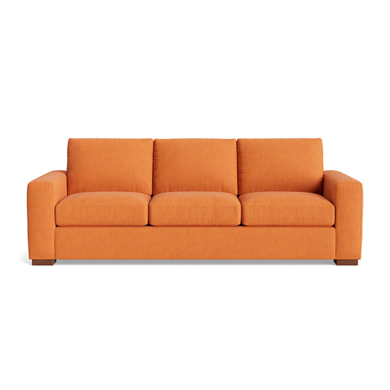 Couch Potato Sofa (95"), Performance Weave - Carrot