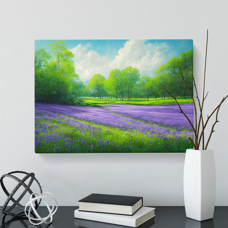 Spectacular Bluebell Field - Wrapped Canvas, 35cm H x 50cm W x 3cm D