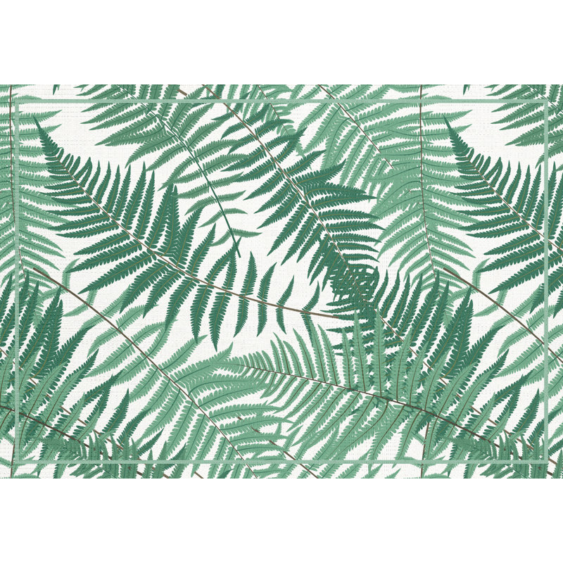 Alyster Rectangle Floral Vinyl Area Rug, Rectangle 200 x 300cm