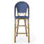 Tabourets de bar 4 pieds en aluminium bleu sarcelle avec repose-pieds