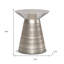  Table de bout ronde contemporaine en métal argenté 20 po-129402092