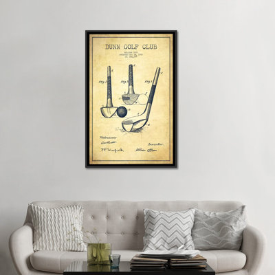 " Dunn Golf Club Vintage Patent Blueprint " by Aged Pixel
