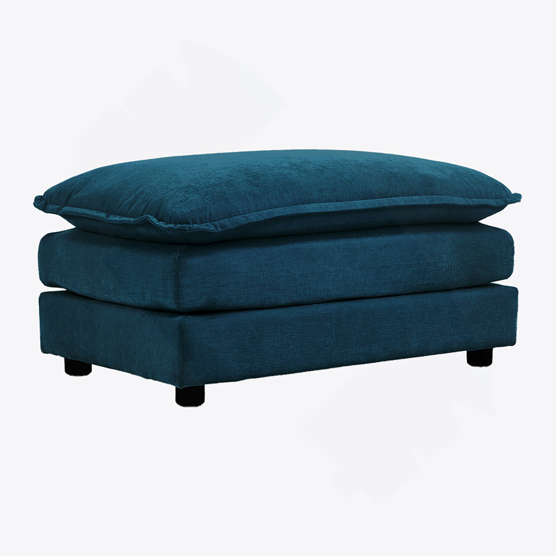 Chenille Fabric Ottomans Footrest