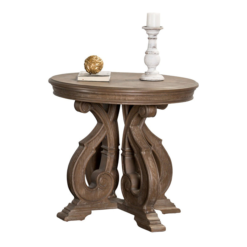 Table de bout ronde de style traditionnel 1Pc