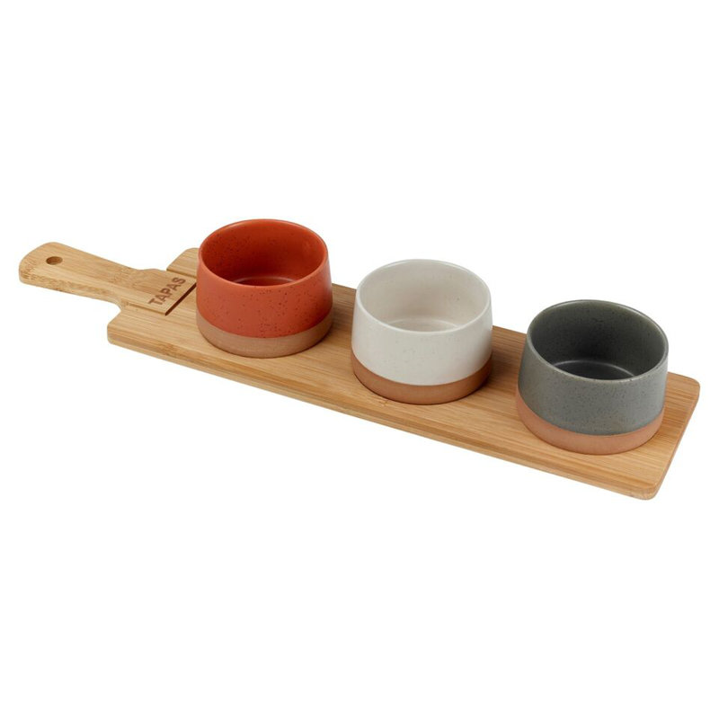 5 Pc Stoneware Serving Condiment Sets