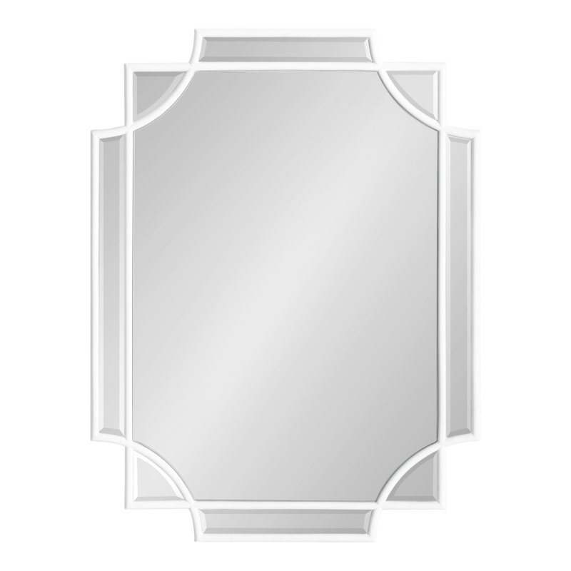 Ocilla Flat Mirror, White, 24" x 18"
