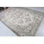 Tapis turc rétro unique avec motif anatolien tissé à la main en beige pour une décoration élégante