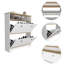 Range-chaussures, une tablette ouverte, deux armoires extensibles-93836556