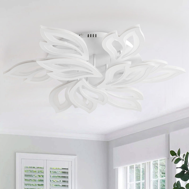 1-lamp White LED Dimmable Iron Ceiling Light