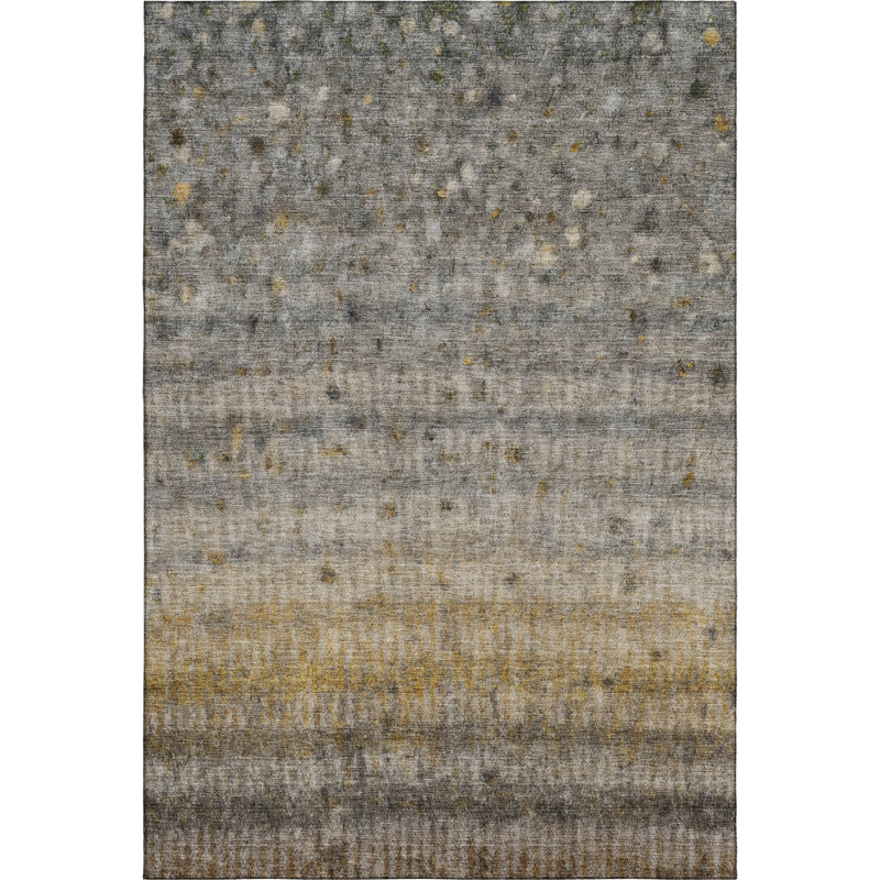 Premium Machine Washable Mayfield Stripes Rug, 3' x 5', Taupe