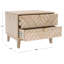 Table de chevet en bois massif à 2 tiroirs Wanda en brun clair Wanda