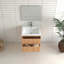 Ensemble de meuble-lavabo mural 24 po avec 2 tiroirs de rangement en résine