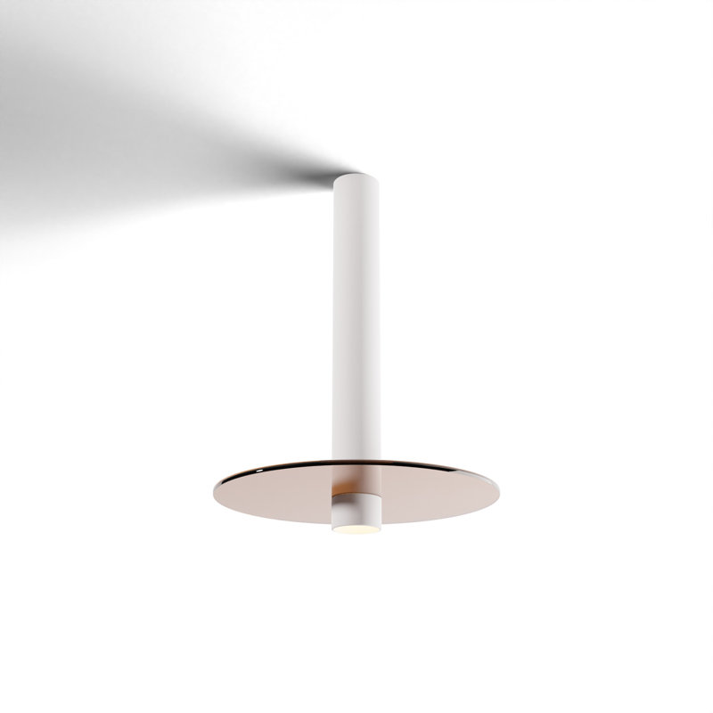 1 - Light LED Pendant, Tea Brown/Matte White