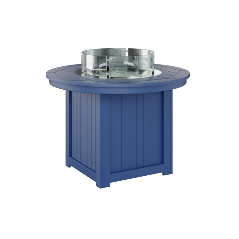 Foyer de table rond Berlin Donoma, Bleu pacifique