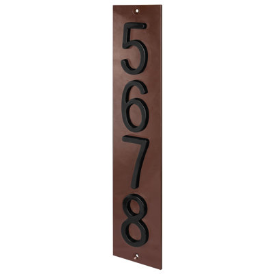 Plaque d'adresse verticale en aluminium Royal Shade