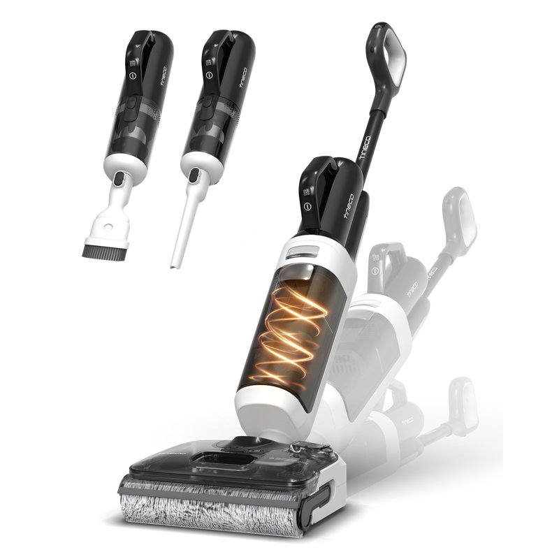 Aspirateur eau et poussière Tineco Floor One Switch S6 Stretch Breeze, nettoyeur de sols et serpillère 2 en 1 sans fil pour toutes surfaces, aspiration de 20 kPa, conception anti-enchevêtrement, séchage instantané et autonettoyage, pliable à plat à 180°.