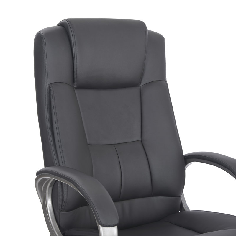 High Back Executive Desk Chair,  Premium Faux Leather Office Chair with Back Support, Computer Chair Armrest and Lumbar Support, Pair of 2