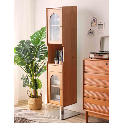 Vitrine simple en bois massif multifonctionnel