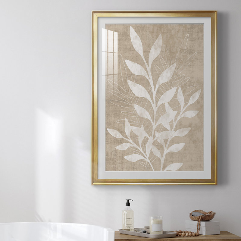" Foliage Retreat II ", 30.5" H x 22.5" W, Gold