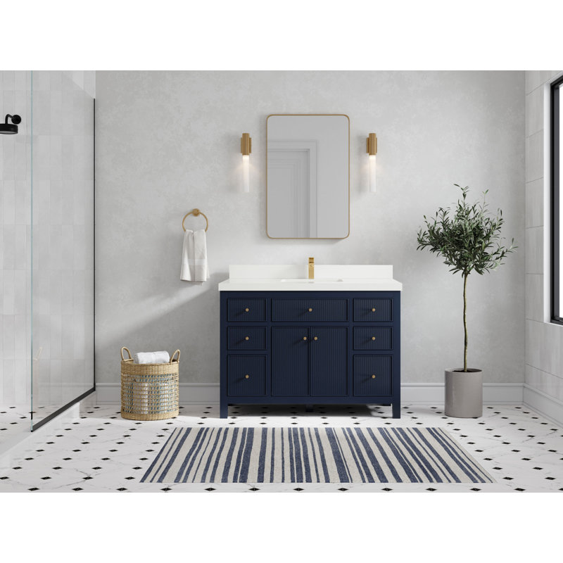 Ensemble de meuble-lavabo simple 48 po, Blanc