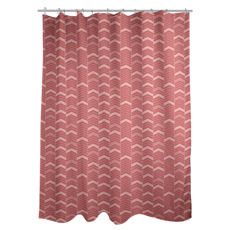 Chevron Shower Curtain, Red