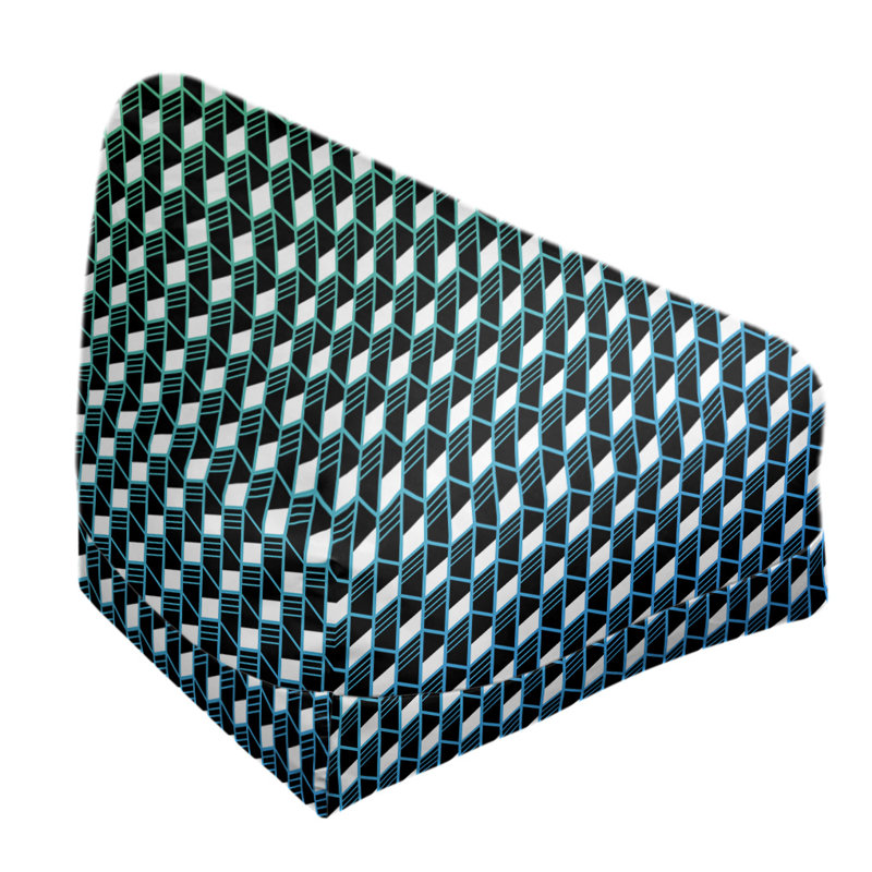 Petite chaise à sacs à billes & Leffel, Rembourrage poly, Vert / Bleu, H 120 po x l 31 po x P 60 po