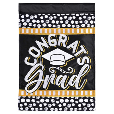 Drapeau Congrats Grad 13 x 18