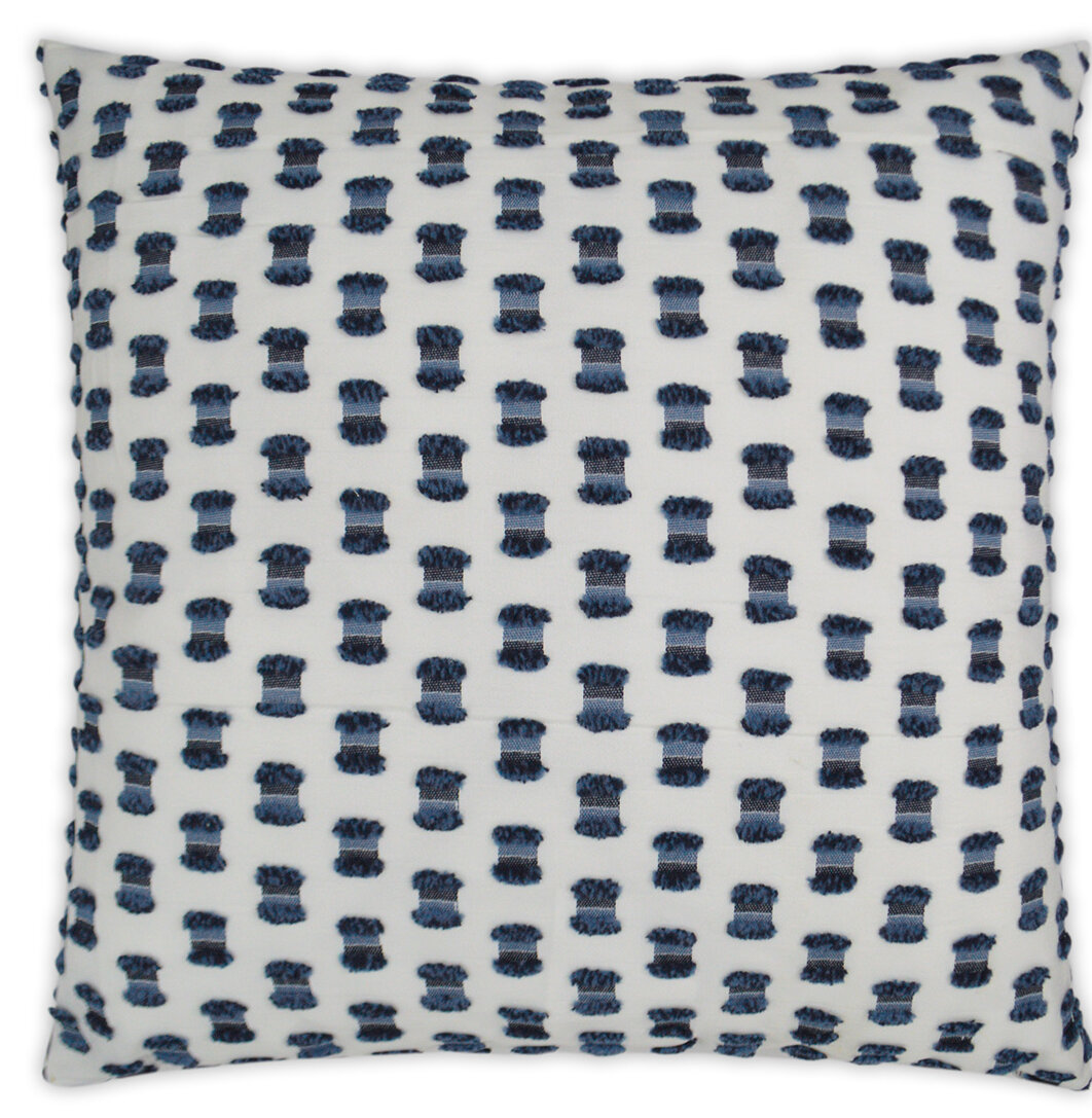 Plume 24 Square Feather Down Throw Pillow, Set of 2, Indigo Blue