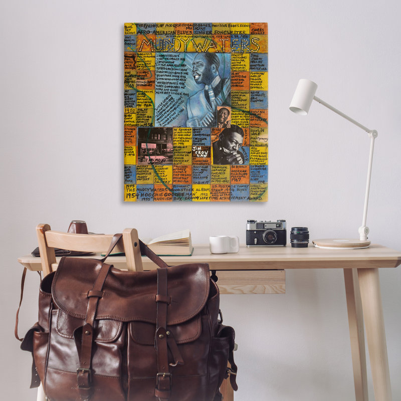 «Muddy Waters Collage» par Sabin, H 48 po x l 36 po