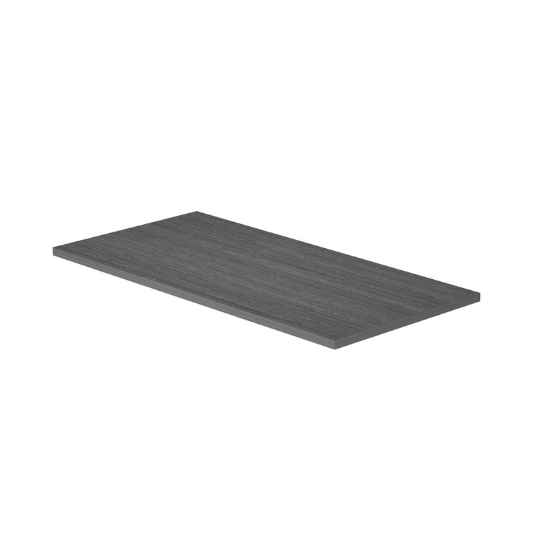 Reversible Desk Table Top, Gray,  1'' H x 64.6'' W x 23.6" D