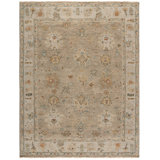 Oriental Hand-Knotted Light Grey / Beige Area Rug